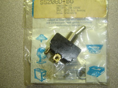 SS208D-BG Selecta Toggle Switch DPST 125v-15a ON-(OFF) 15/32&#034; mtg NOS