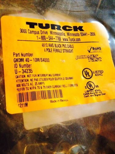 Turck elektronik u-34235 nib multifast molded corset gkdm 40-10m/s4000 for sale