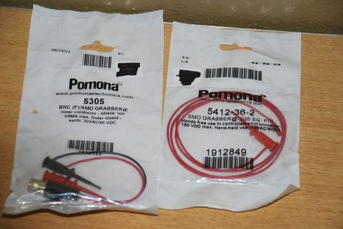 LOT OF POMONA 5305 BNC (F) TO SMD GRABBER &amp; POMONA 5412-36-2 SMD GRABBER