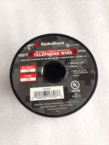50-foot Roll 24-Gauge Solid 2 twisted Pair. Telephone Wire! Brand New!