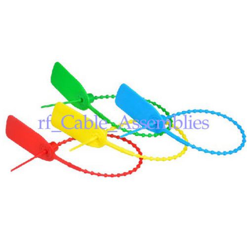 10x colorized High quality Plastic pull tight security seal for containers 310mm