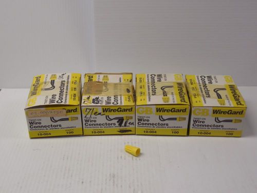 New lot of 400 gb wire gard twist on wire connector 10-004 gb-4 74b yellow for sale