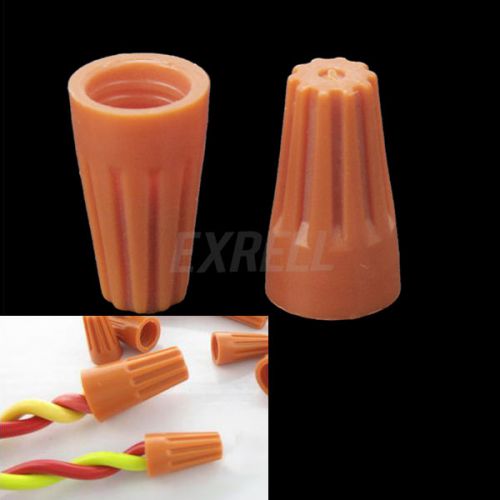 100 Pcs Plastic Spring Insert Cable Wire Nut Cap Connector Electrical Accessory