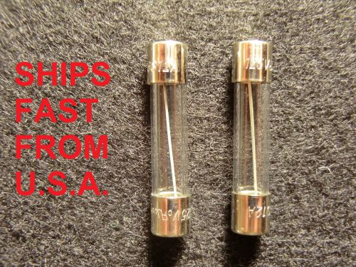 Two (2) glass fuses 6 x 30mm (1 1/8&#034;) 125V 12A Volts Amps, Ships Fast from USA