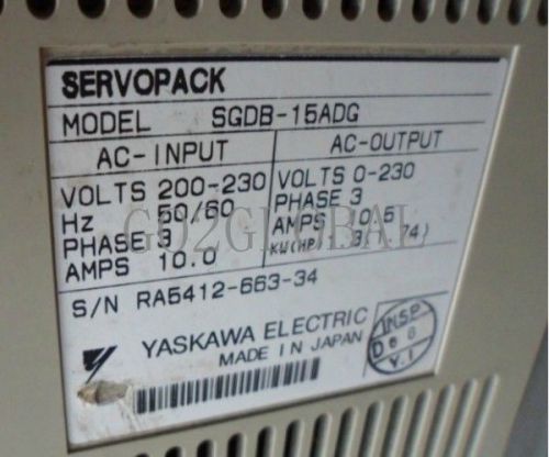 Yaskawa Used SGDB-15ADG  server 60 days warranty