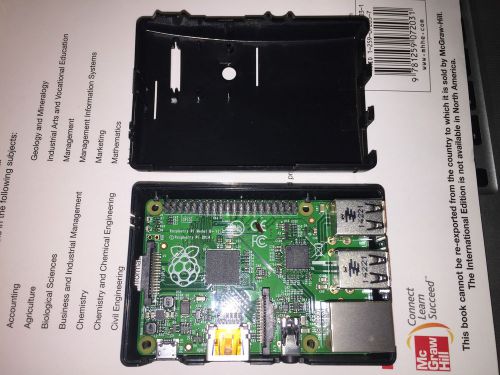 Raspberry Pi Model B+ with LCD Shield, Case, and breakout board