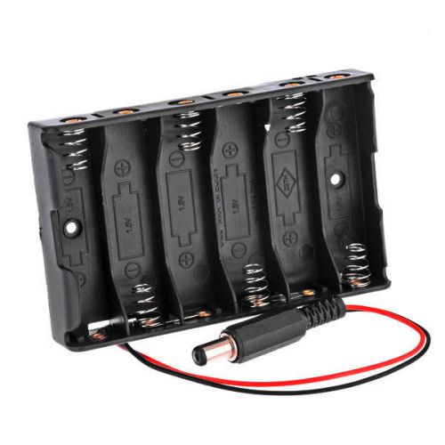 6 x AA Battery Case with DC2.1 Power Jack for Arduino