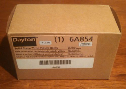 DAYTON solid state time delay relay 6A854 .01 sec - 999 min multiple range
