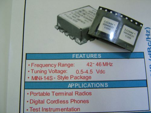 VCO 42 - 46MHz Z-COMM V044ME01 HF RF OSCILLATOR 5V . LOT OF 2