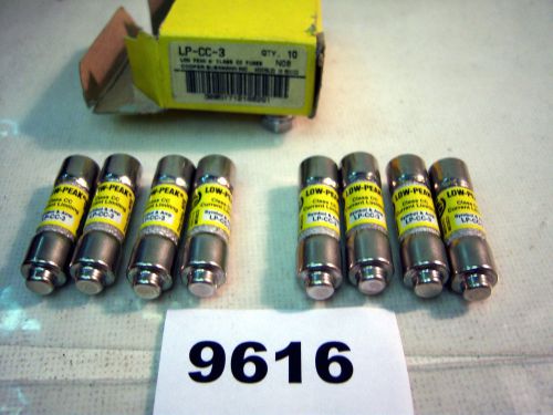 (9616) lot of 8 cooper bussmann fuses lp-cc-3 for sale