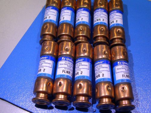 Qty-10 - littelfuse flnr class rk5 fuse 2a 250v slo-blo time delay rk5 fuse new for sale