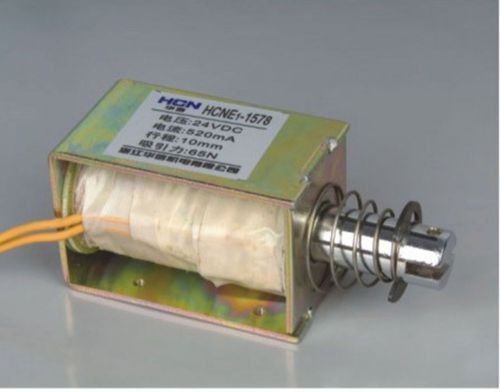 24v hcne1-1578 pull hold/release 10mm stroke 6.5kg force electromagnet solenoid for sale