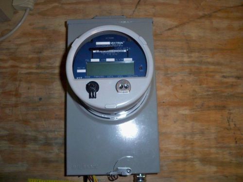 Schlumberger Vectron CE1674 Solid State Watthour Meter w/Milbank Mounting Box