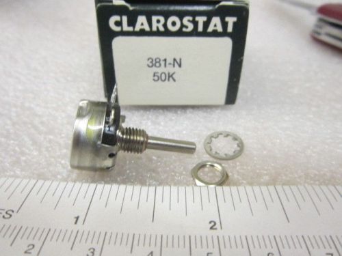Lot of 4 Clarostat 381-N-50K ohm Potentiometers