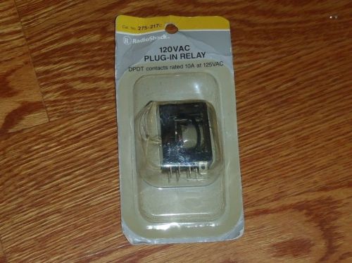 RadioShack ~ 12VAC / 10A DPDT Plug-in Relay No. or 275-217c ~ NEW