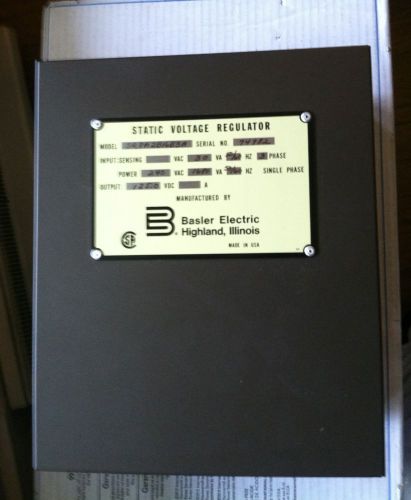 Basler Electric Static Voltage Regulator SR8A2B16B3A, 240 VAC 30/1680 VA