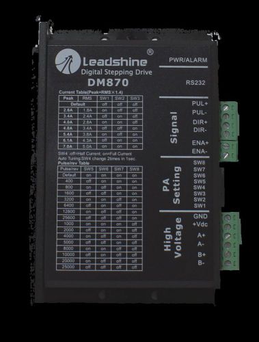 Leadshine DM870 Digital 2-Phase Stepper Drive DC24-72V 0.5-7.0A