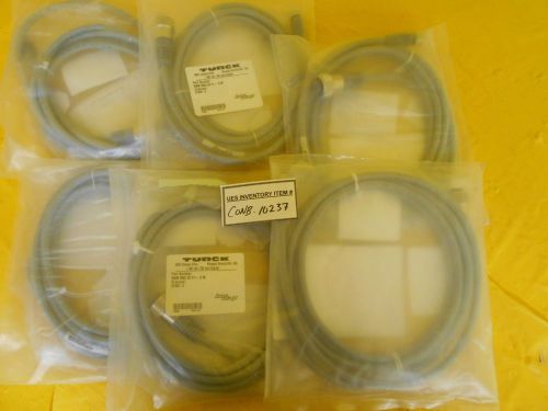 Turck rkm rkc 5711-3m cable amat 0620-03164 lot of 6 new for sale