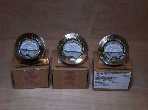 (3) lenz bac-60-kp-25rc-ff panel mount pressure gauge for sale