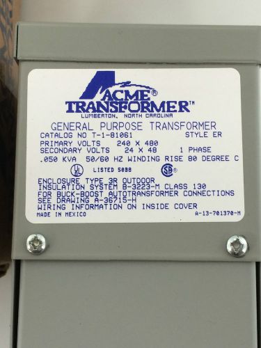 ACME GENERAL PURPOSE TRANSFORMER T-1-81061