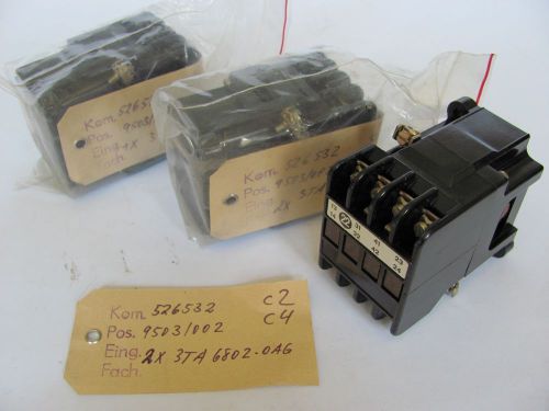 Siemens Relays: One 3TA2010 0A 0AG  1S AND Two 3TA6802 7Q OAG     2S+20
