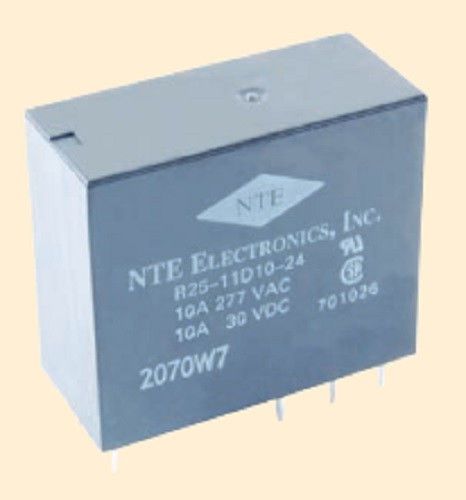 24 vdc spst-no 16 amp pc mountable relay, nte r25-1d16-24 - new for sale