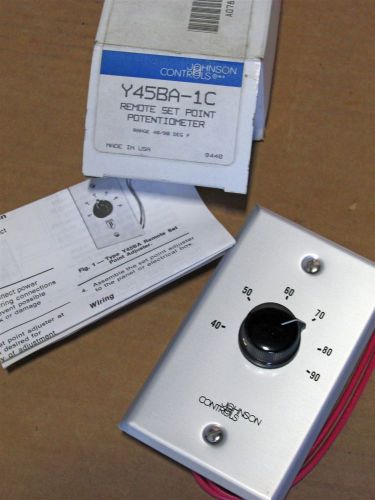Johnson Controls Y45BA-1C Remote Set Point Potentiometer  40-90F