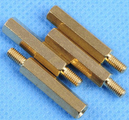 New 25pcs m3 male 6mm m3 female 20mm brass standoff spacer m3 20+6 for sale