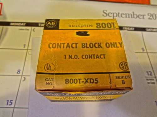 ALLEN BRADLEY CONTACT BLOCK 800T-XD5 SER. B NEW 800TXD5