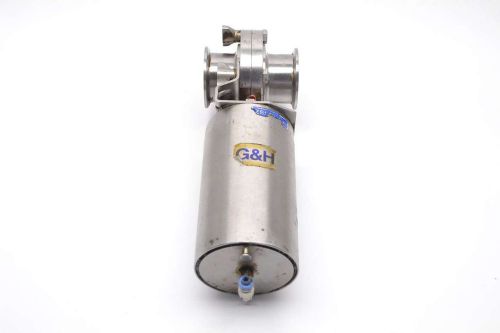 G&amp;h sanitary 2 in pneumatic stainless tri-clamp butterfly valve b428613 for sale