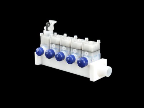 Entegris sg4-2c-bv pneumatic diaphragm valve manifold assembly w/switch for sale