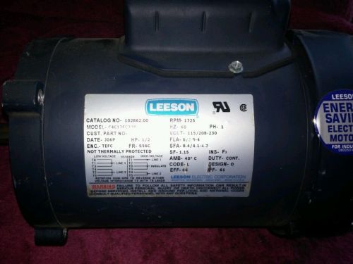 LEESON 1/2 HP ELECTRIC MOTOR C4C17FC32B, 102862.00