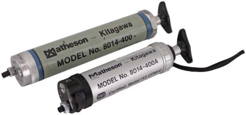 2x matheson-kitagawa 8014-400/a gas detector sampling measurement tube hand pump for sale