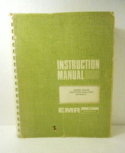 EMR TELEMETRY MODEL 1510-02 SPECTRUM ANALYZER REVISION A INSTRUCTION MANUAL