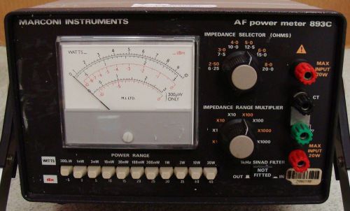 Marconi 893c af power meter! aeroflex 893c ! calibrated ! for sale