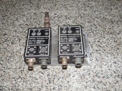 ^^ LOT OF TWO SIMPSON RESEARCH CO MODEL LZ50-20 LOW NOISE AMPLIFIERS