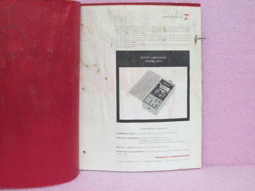 Endevco Manual 2614 Input Amplifier Instruction Manual w/Schematic (1959)