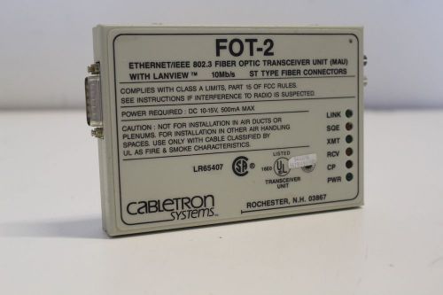 CABLETRON FOT-2 ETHERNET/IEEE FIBER OPTIC TRANSCEIVER