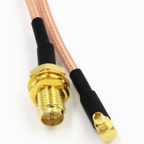 1 pcs RP-SMA female plug to MMCX male right angle RG316 pigtail RF cable 15cm