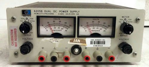 HP 6205B 40 .3A/20V .6A DUAL POWER SUPPLY
