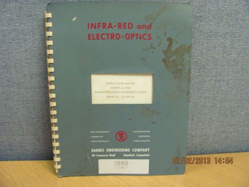 BARNES MODEL 11-101T: Infrared Radiation Ref.Source - Instruction Manual # 17059