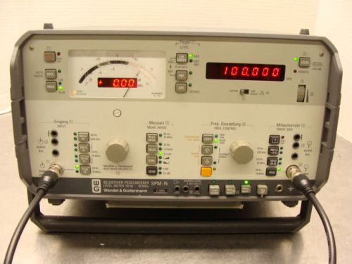 Wandel &amp; goltermann w&amp;g spm-15 selective level meter 50hz - 10mhz w/ opt 955! for sale