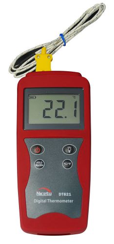 Digital K-Type Thermometer one Sensor Probe Science HVAC Tool Temperature DT821