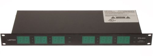 Leitch dtd-5233 5230 green led smpte/ebu timecode clock 1u dual display hh:mm:ss for sale