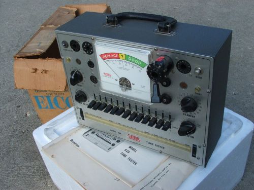Eico 628 vacuum tube tester in box with manual very nice vintage nr for sale