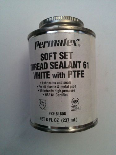 NEW Permatex SOFT SET THREAD SEALANT 61 WHITE - 8 FL OZ