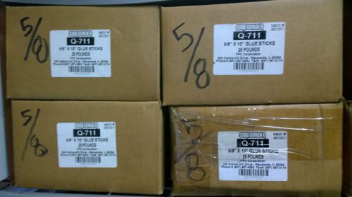 Carton of SureBonder Packaging Hot Melt Q-711 Glue Sticks - 25 Pounds - 5/8x10&#034;