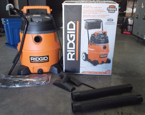 Ridgid wd1851 16 gallon 6.5 hp dry / wet vac with cart wd 1851 for sale