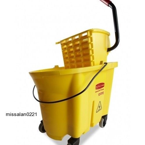 Rolling Mop Bucket Floor Tile Cleaning Side Wringer Janitorial Commercial Pail