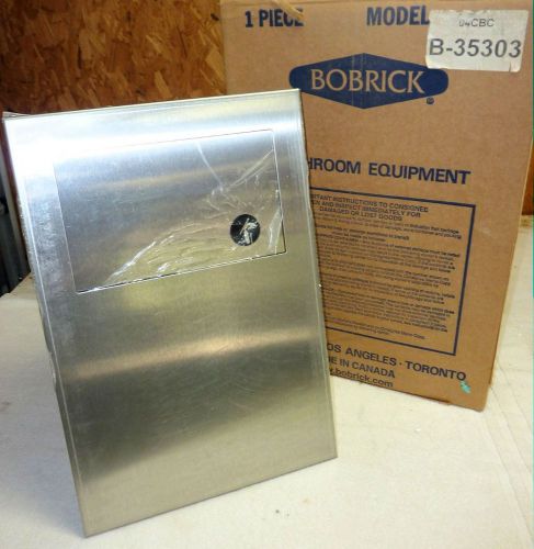 Bobrick New Sanitary Napkin Disposal Stainless Steel Restroom Receptacle B35303